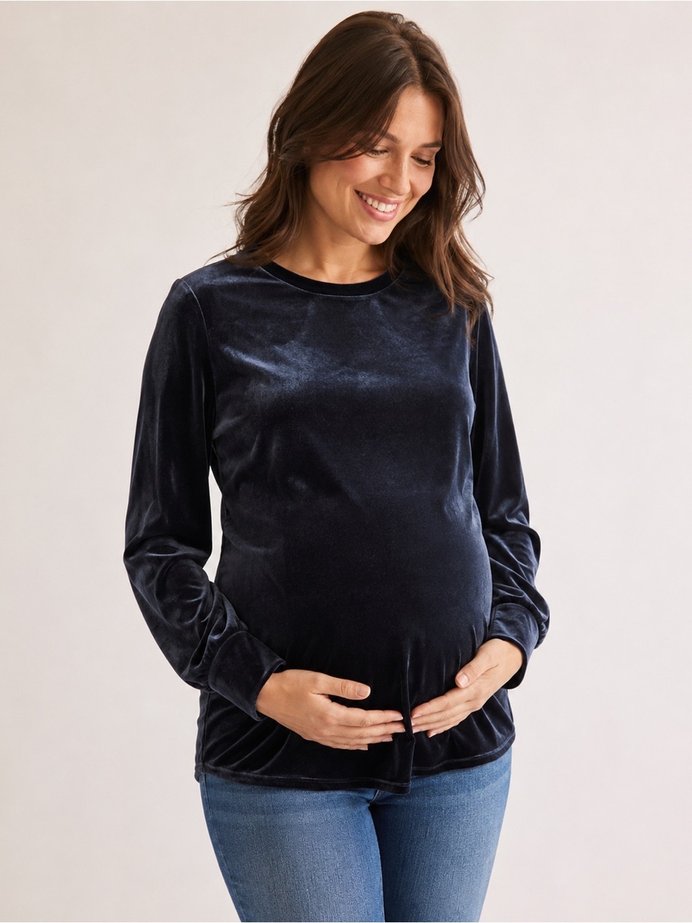 H&M MAMA velvet top Small